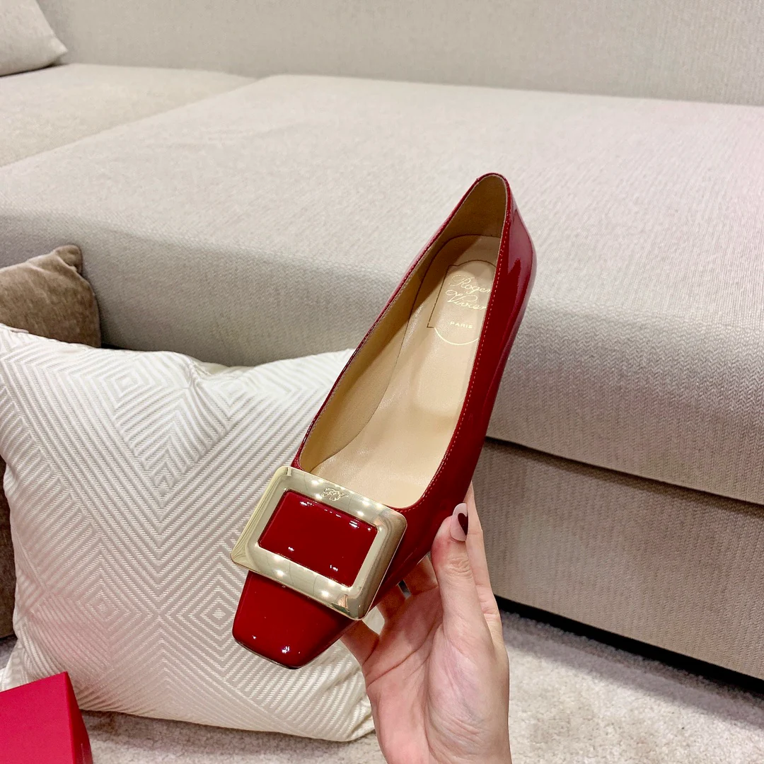 Каблук-блок RV-4-5 см, бордовый-1