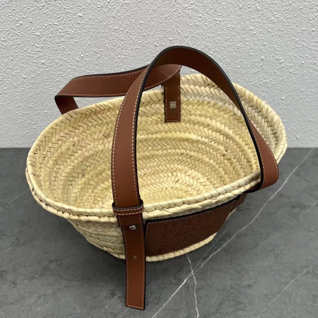 Соломенная сумка Loewe - 33 см - Маленькая - Коричневая