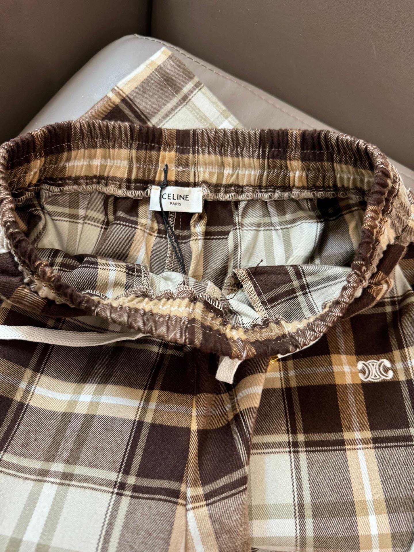 Брюки в клетку Celine 2403