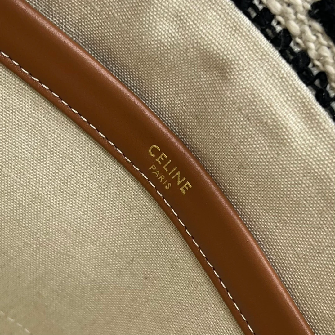 Сумка-тоут Celine New Cabas Thais, маленькая, бело-черная.