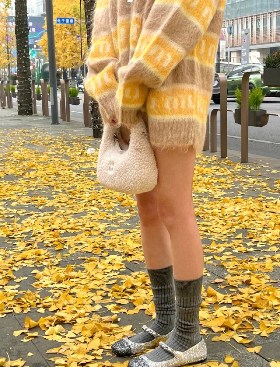 Сумка Miu Miu Wander - овечья шерсть - белый наряд (поделиться)