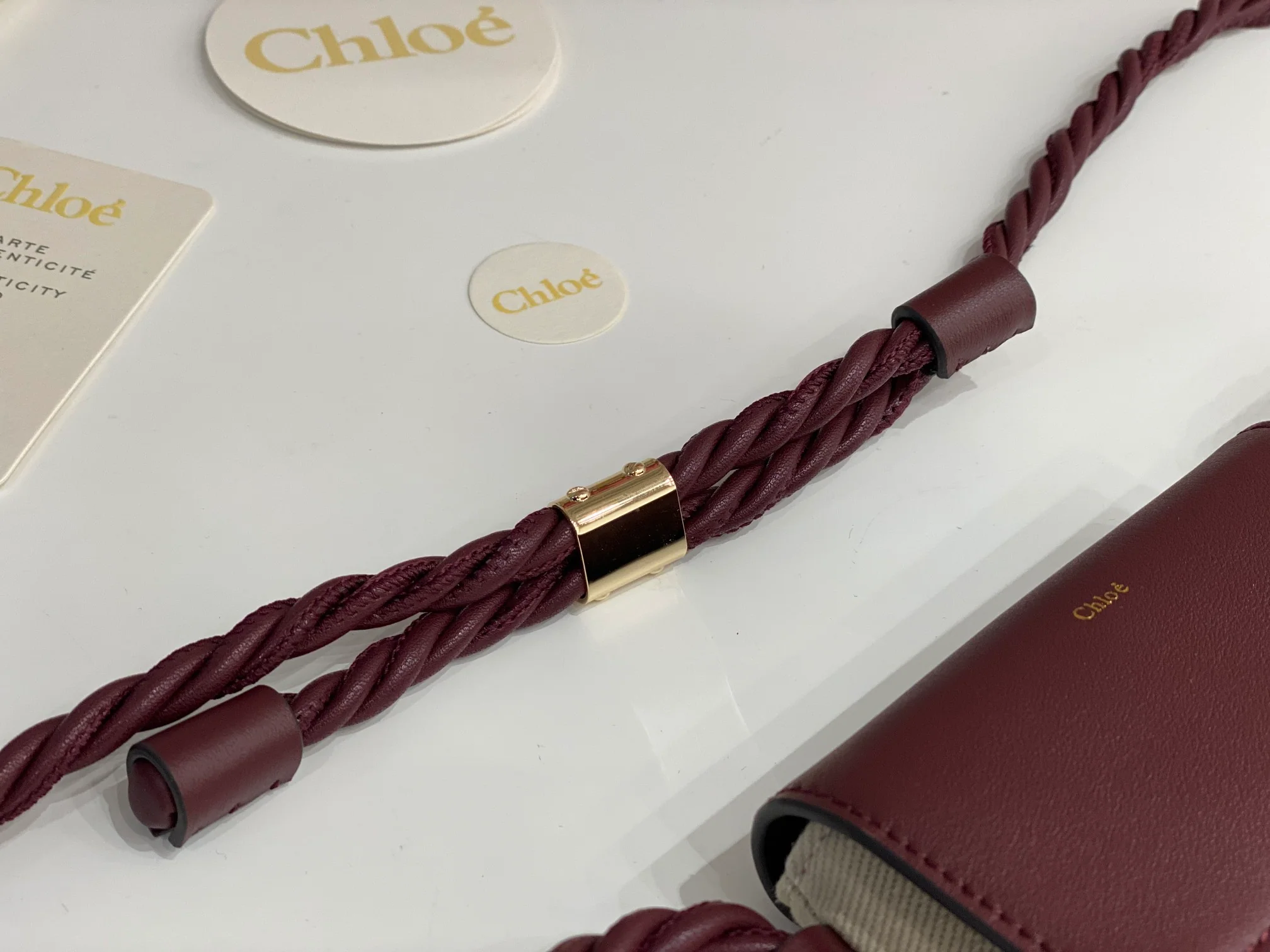 Сумка для телефона Chloe Key X - бордовая