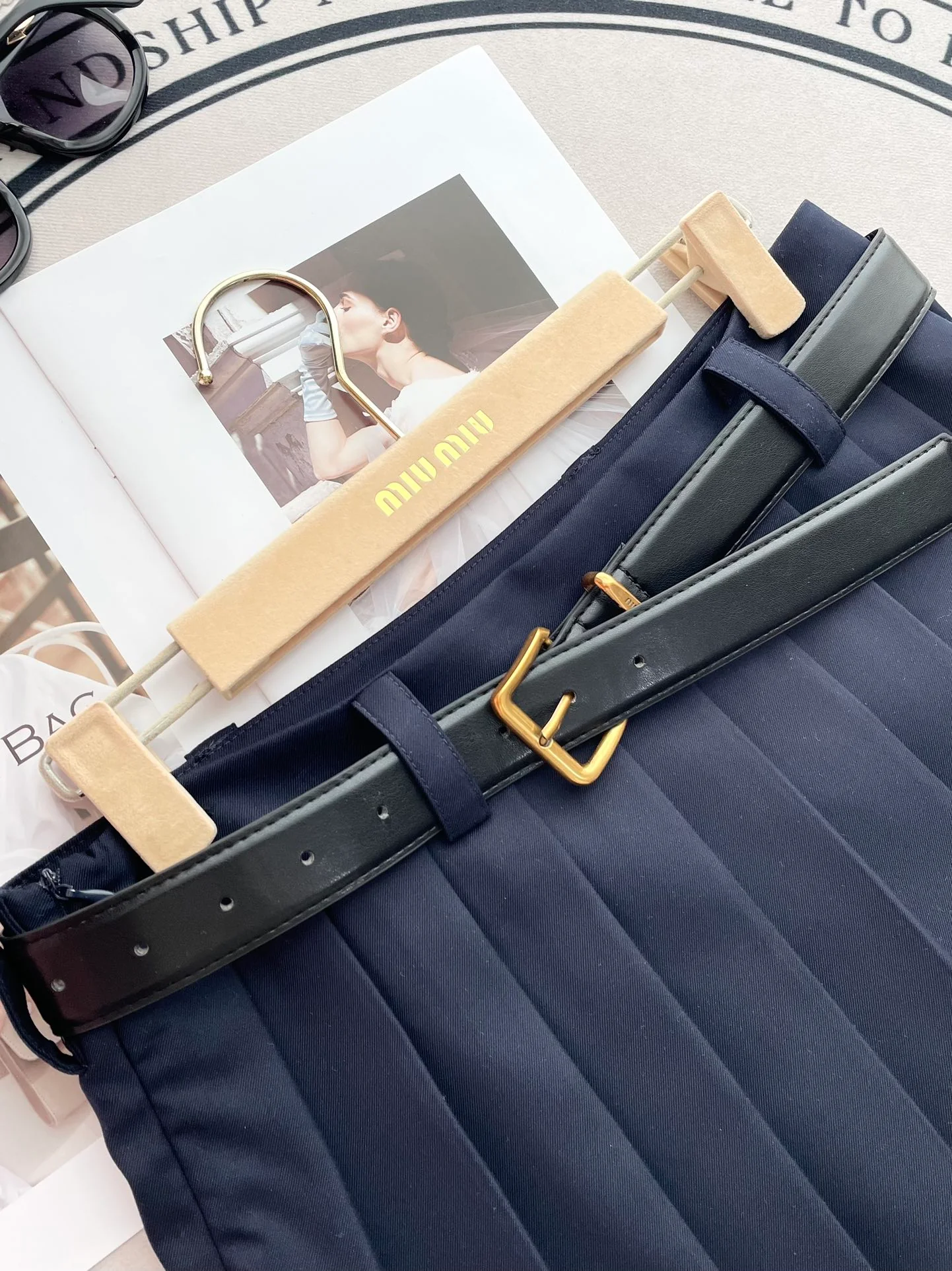 Miu Miu - 2404 - Новая плиссированная юбка весна/лето - пояс в комплекте