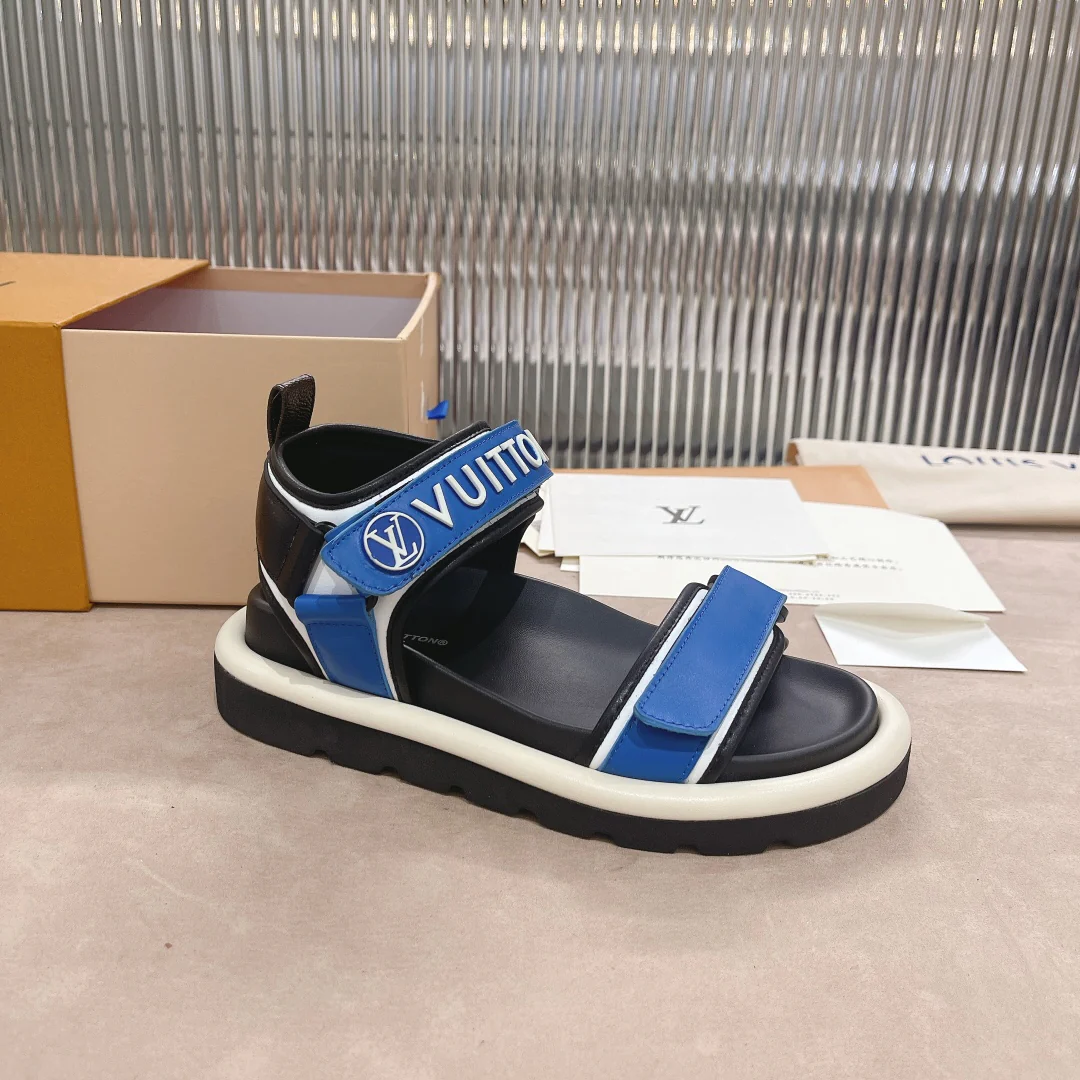 LV - Сине-черные сандалии