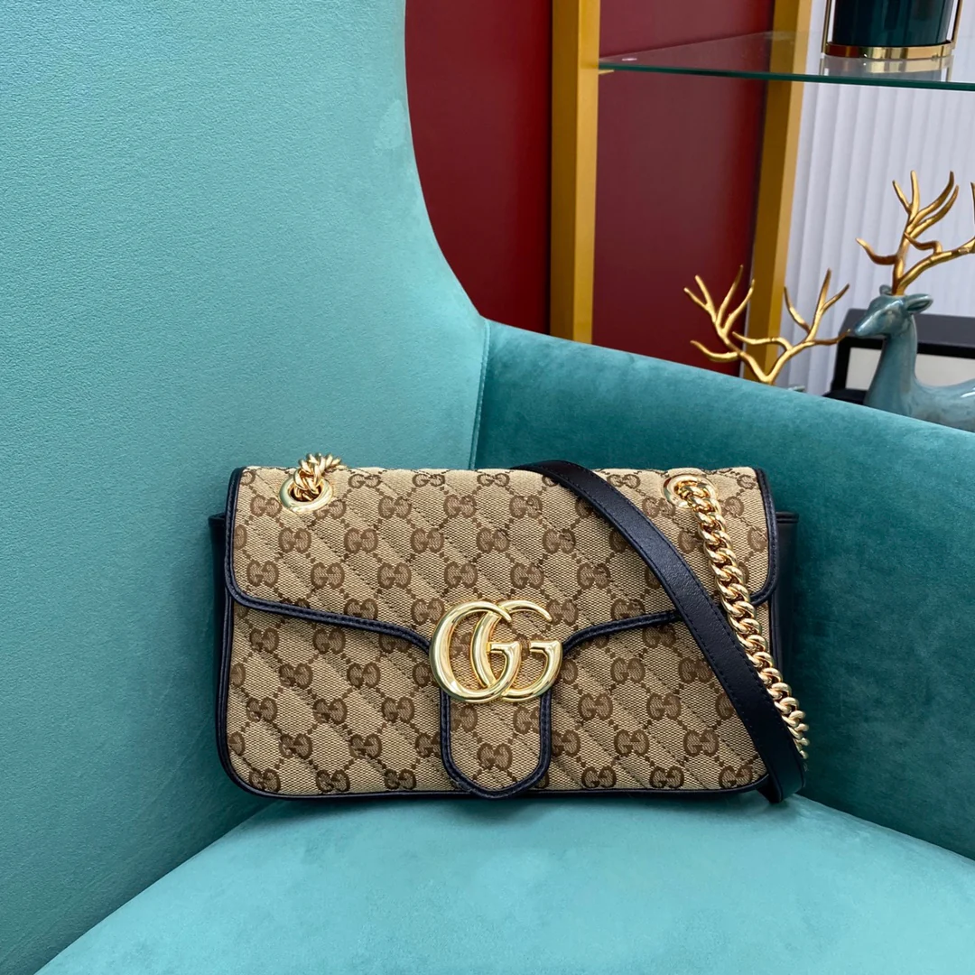 Gucci Marmont Medium 26cm Canvas Monogram