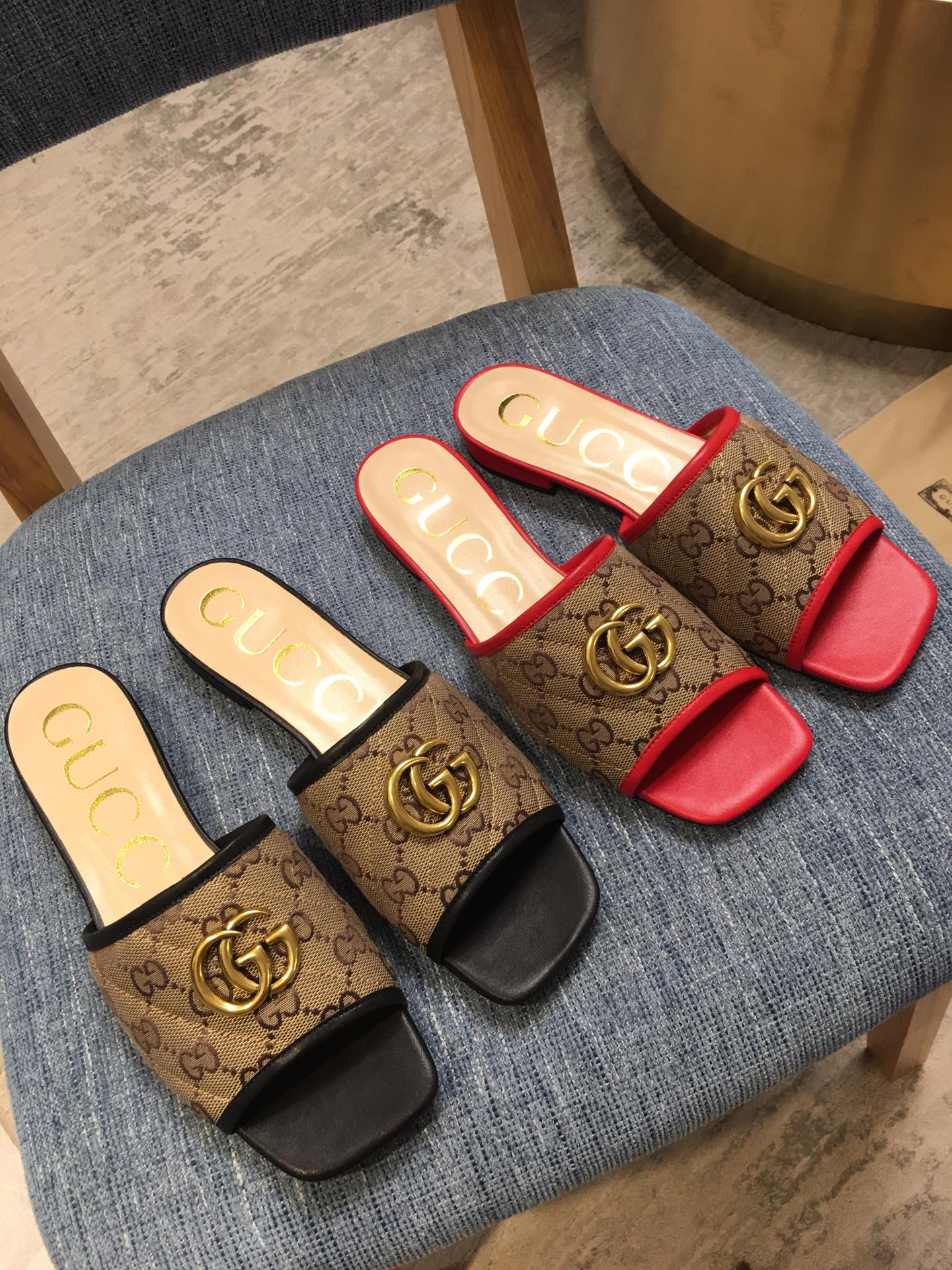 Тапочки Gucci с квадратным носком