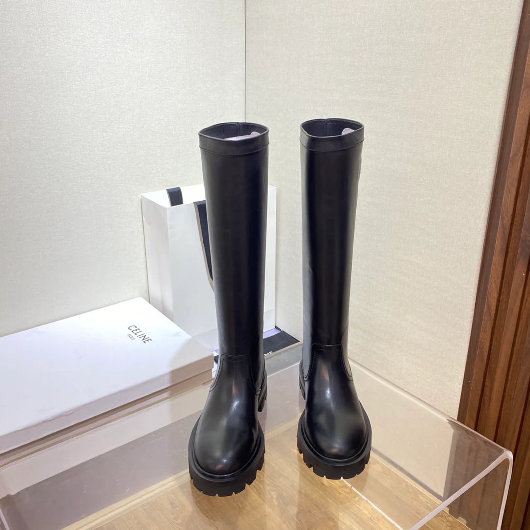 Сапоги для верховой езды Celine Arc de Triomphe в стиле подиума - черные