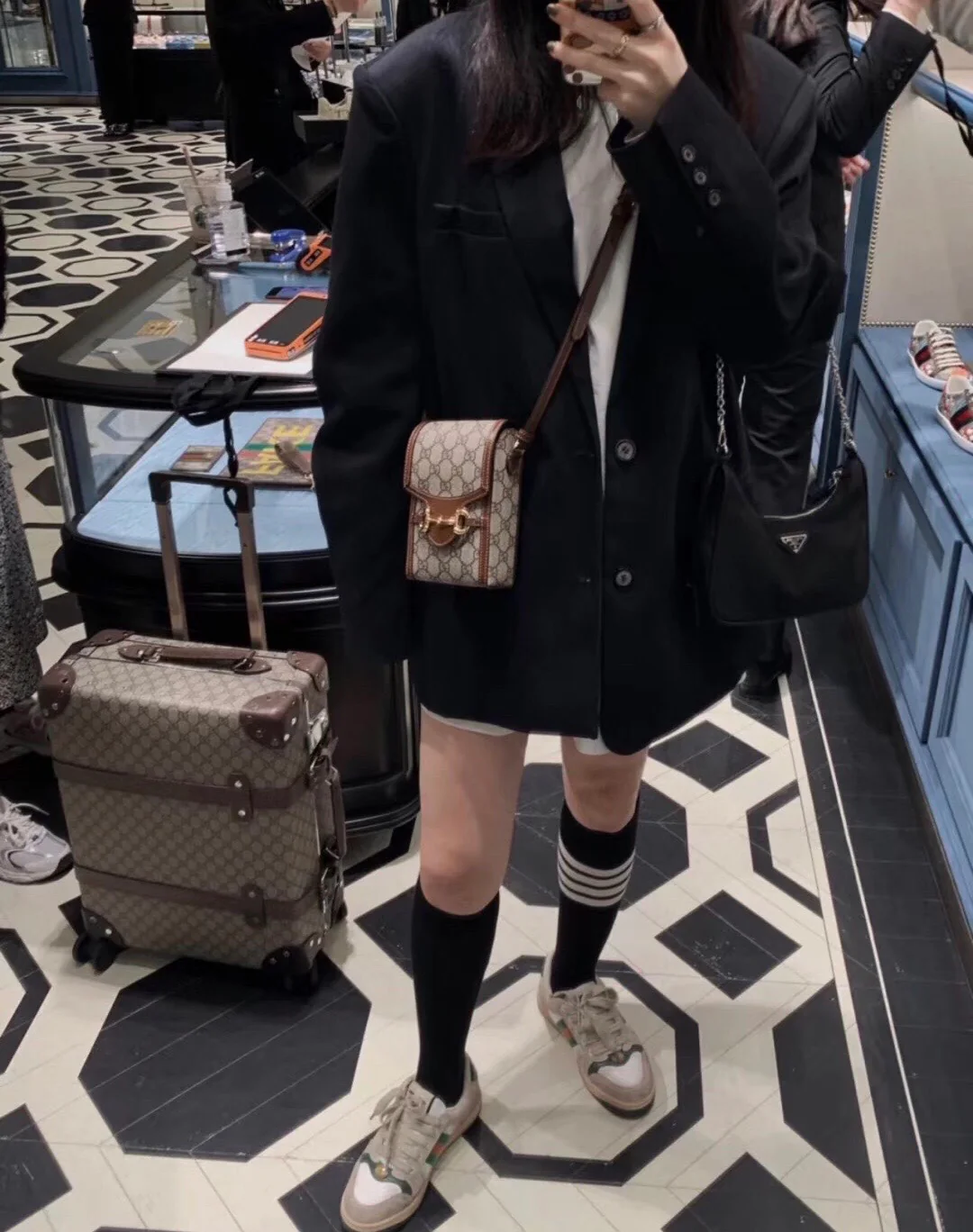 Gucci-1955马衔扣手机包