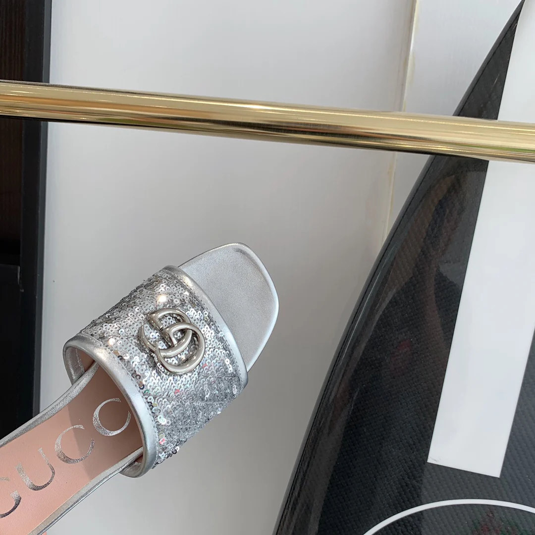 Тапочки Gucci с квадратным носком - 1