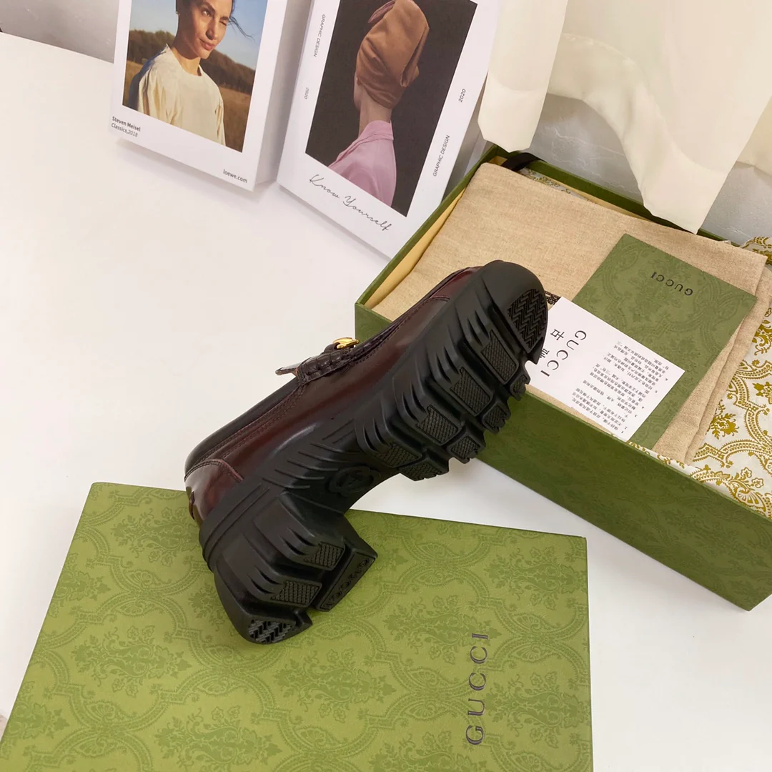 Лоферы на платформе Gucci - 1