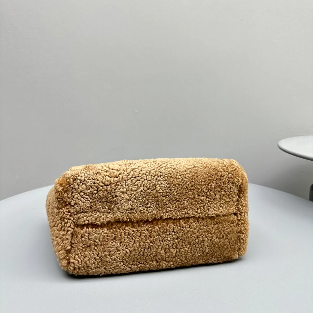 Сумка-тоут Miu Miu Ivy - овечья шерсть - маленькая - коричневая