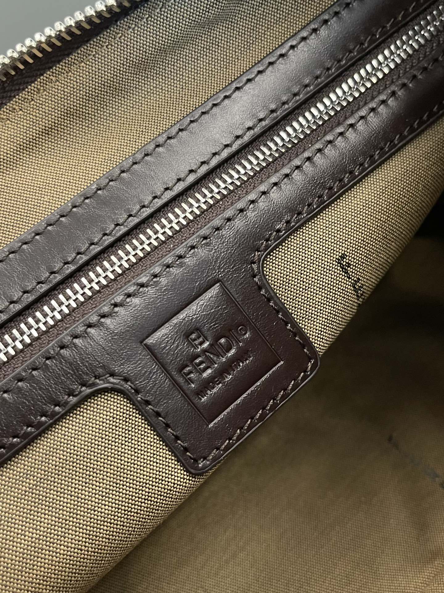 Винтажная сумка Fendi Monogram Canvas Underarm Bag