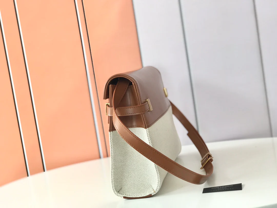 Сумка YSL Manhattan - Лен - Кожа