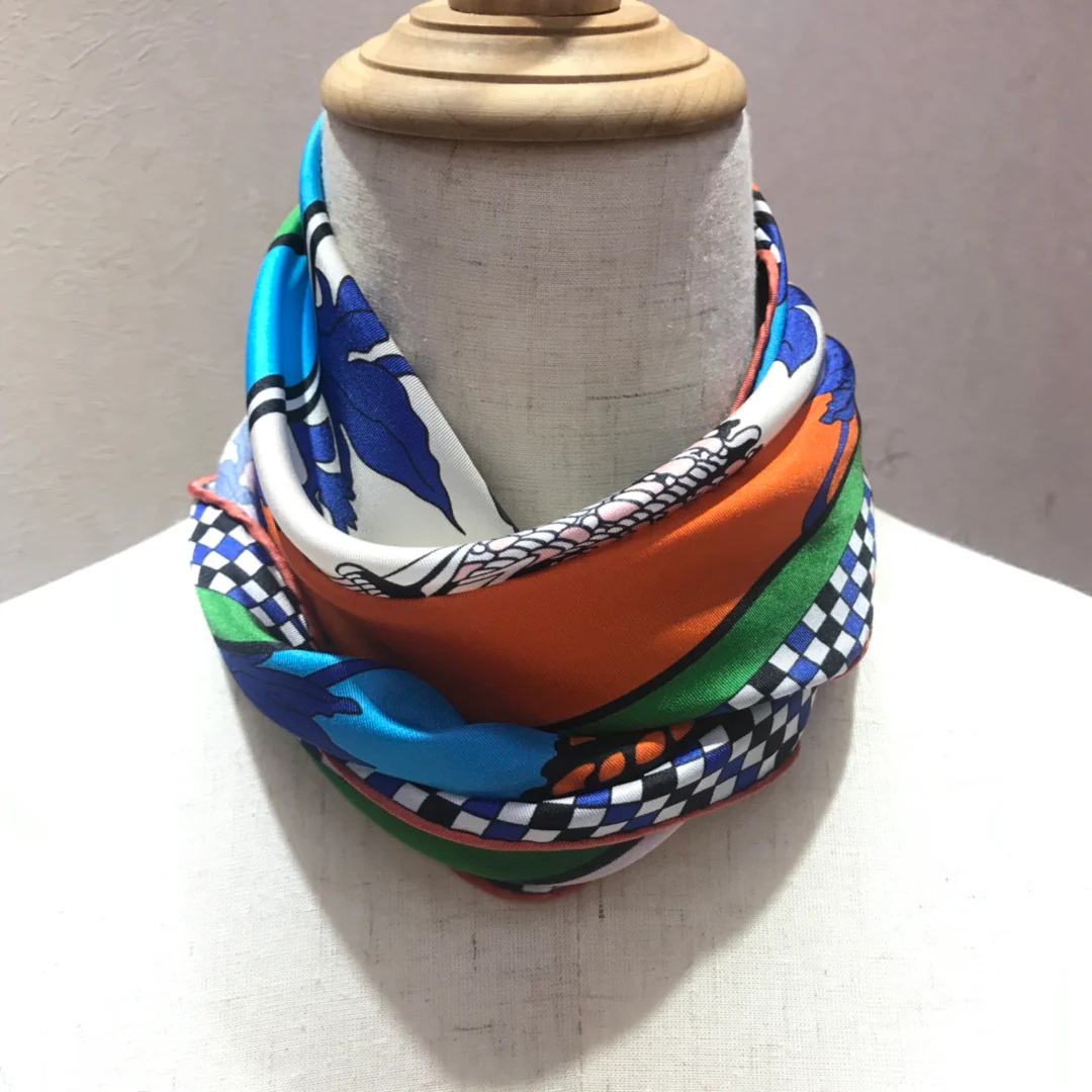 Hermes - Новейший шарф Garden Diamond - 100% - Твиловый шелк - 43 - 115 см - 4