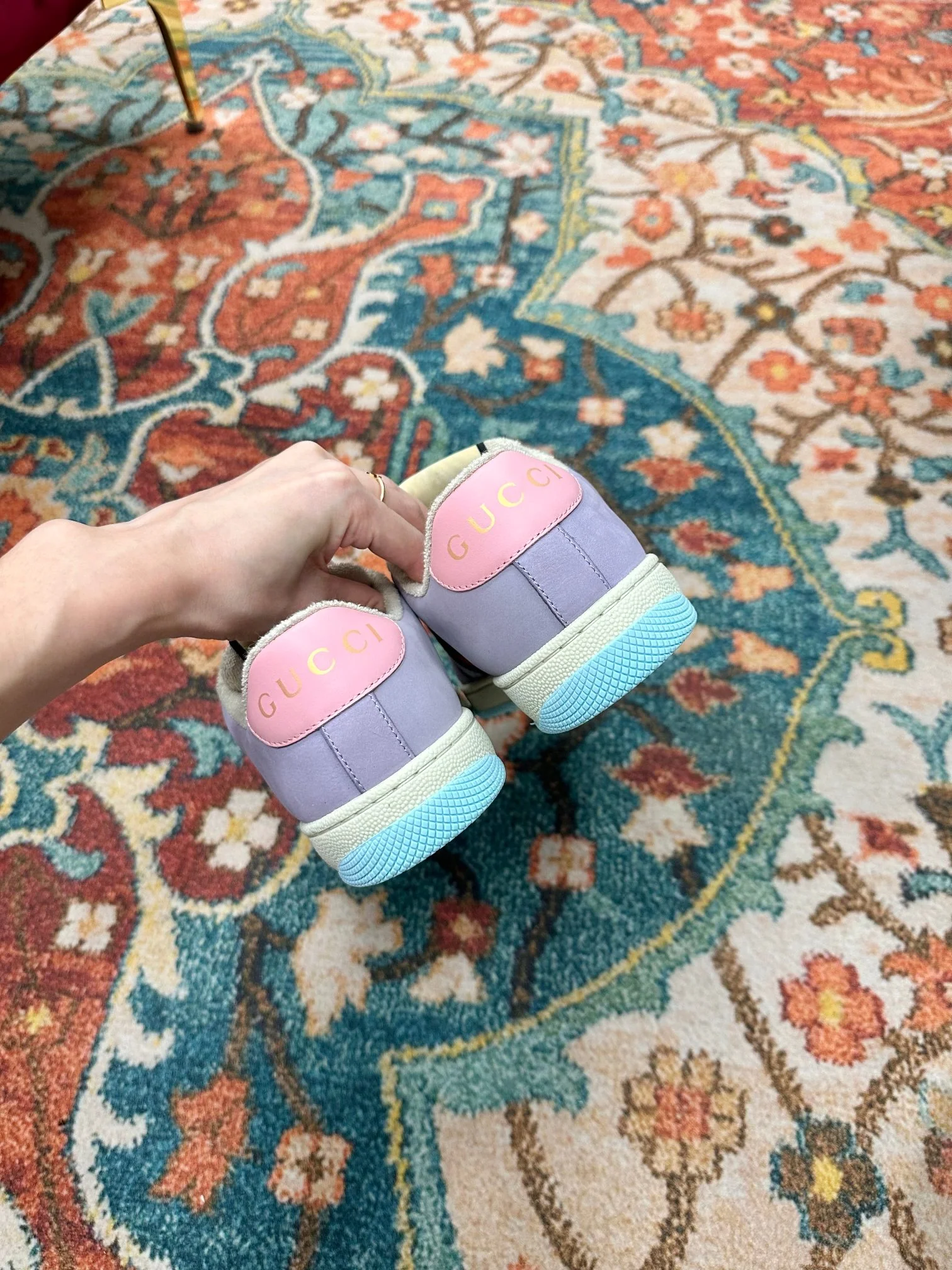 Новинка Gucci 2023 года - Кроссовки с эффектом потертости - Парный стиль - Фиолетовые