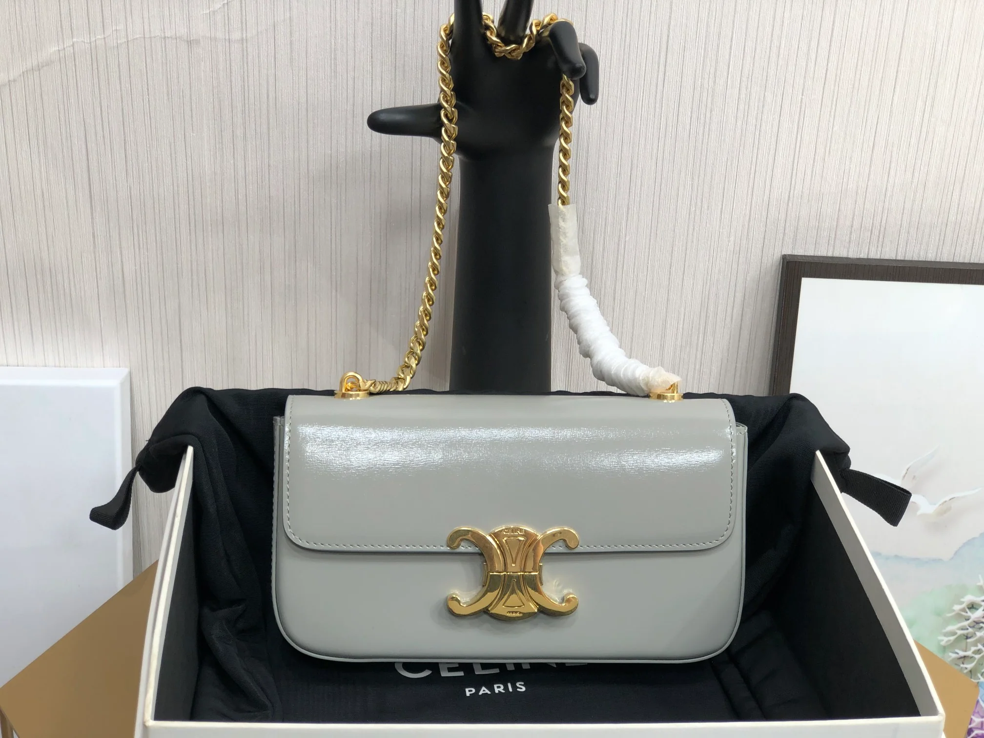 Кожаный рюкзак Celine Triomphe - сумка через плечо - 8