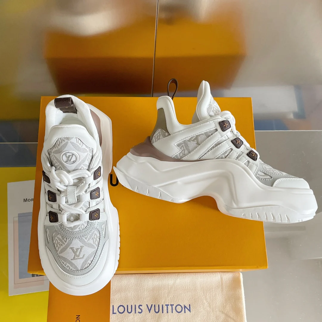 Новинка LV 2023 года - Серия Archlight 2-0 на платформе - Кроссовки/?папины кроссовки? - Белый/Серый