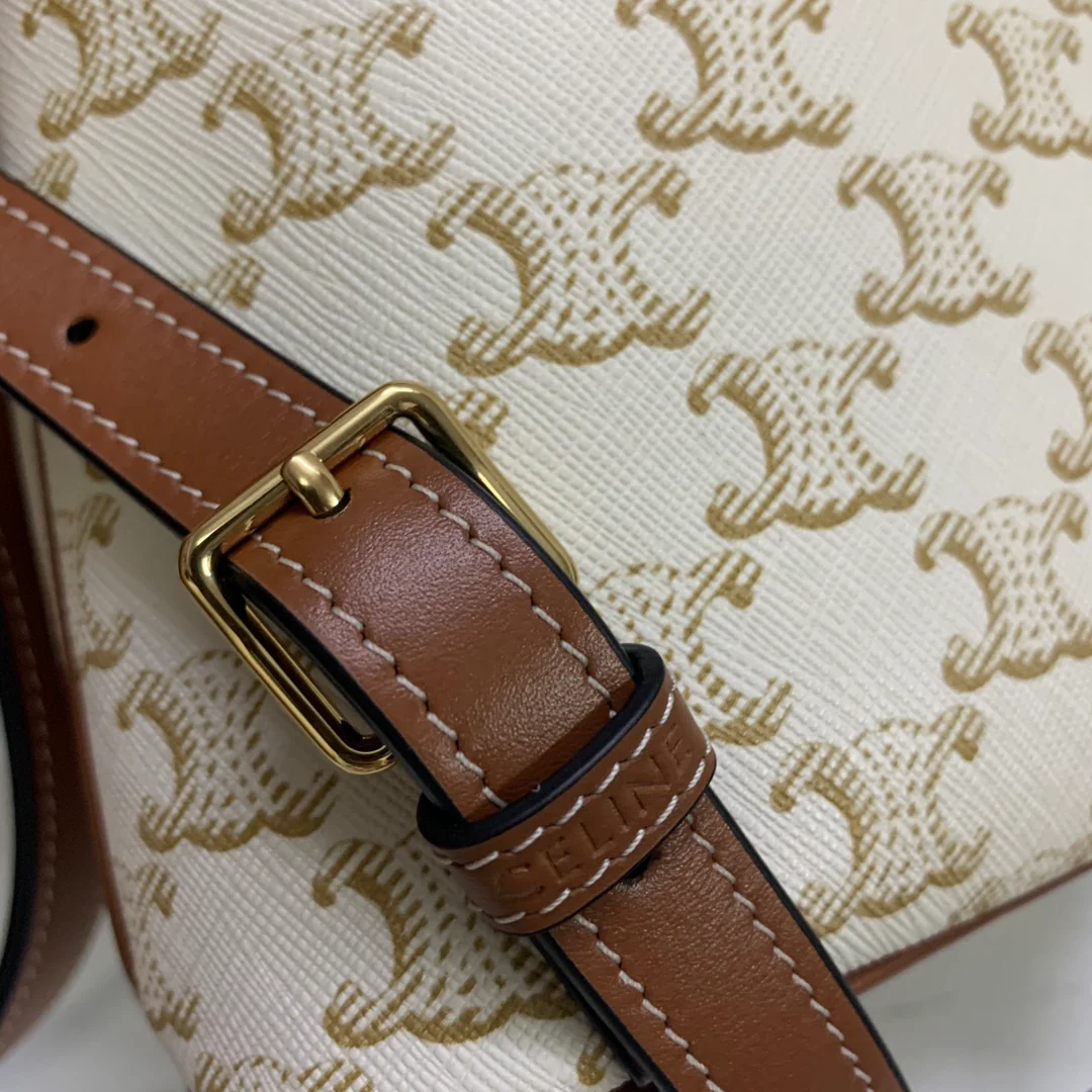 Рюкзак Celine с принтом ?Триумфальная арка? — бежевый