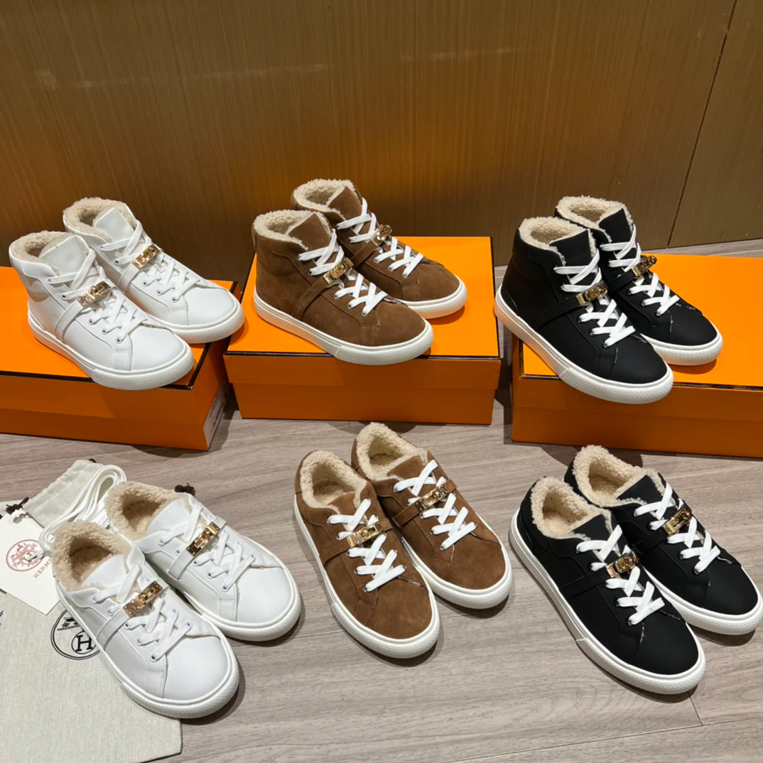 Высокие шерстяные кроссовки Hermes Kelly, низкие кроссовки, модели унисекс - изображение коллекции
