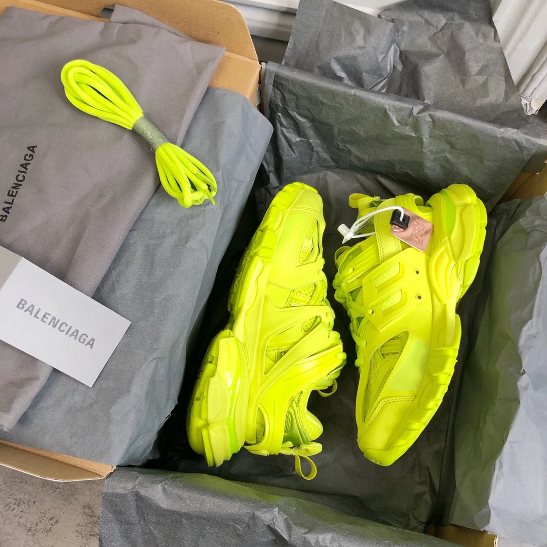 Кроссовки Balenciaga Track 3-0 на массивной подошве для пар - серия Rainbow, версия с золотой этикеткой - размеры 35-45