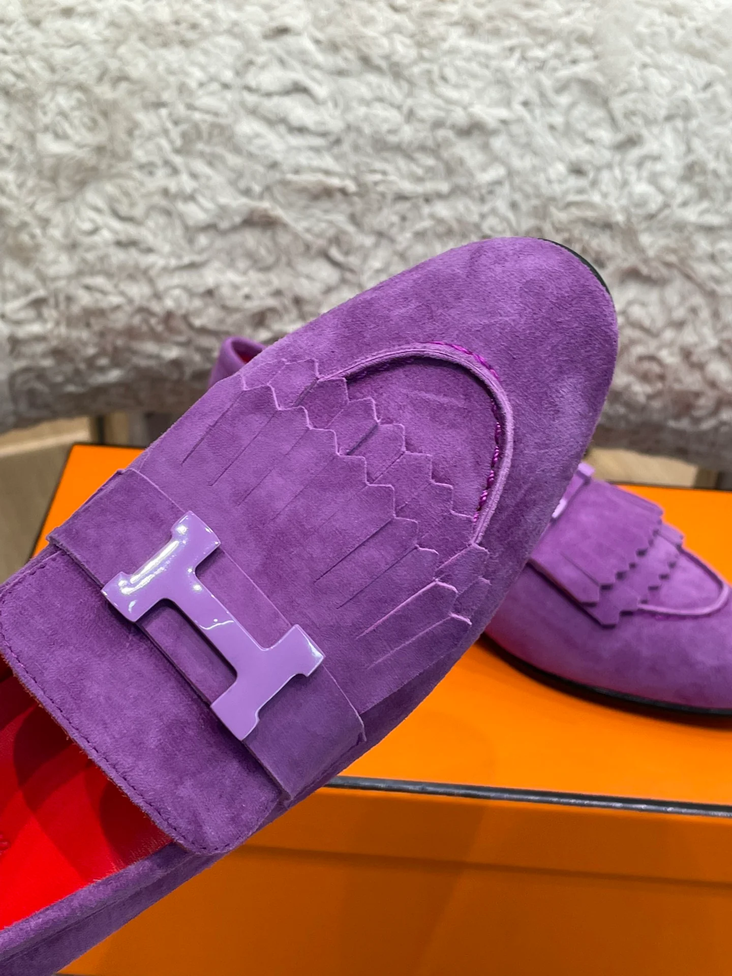 Лоферы Hermes с кисточками