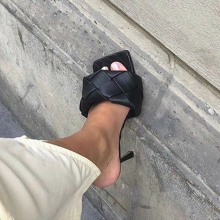 BV - Плетеные туфли на высоком каблуке