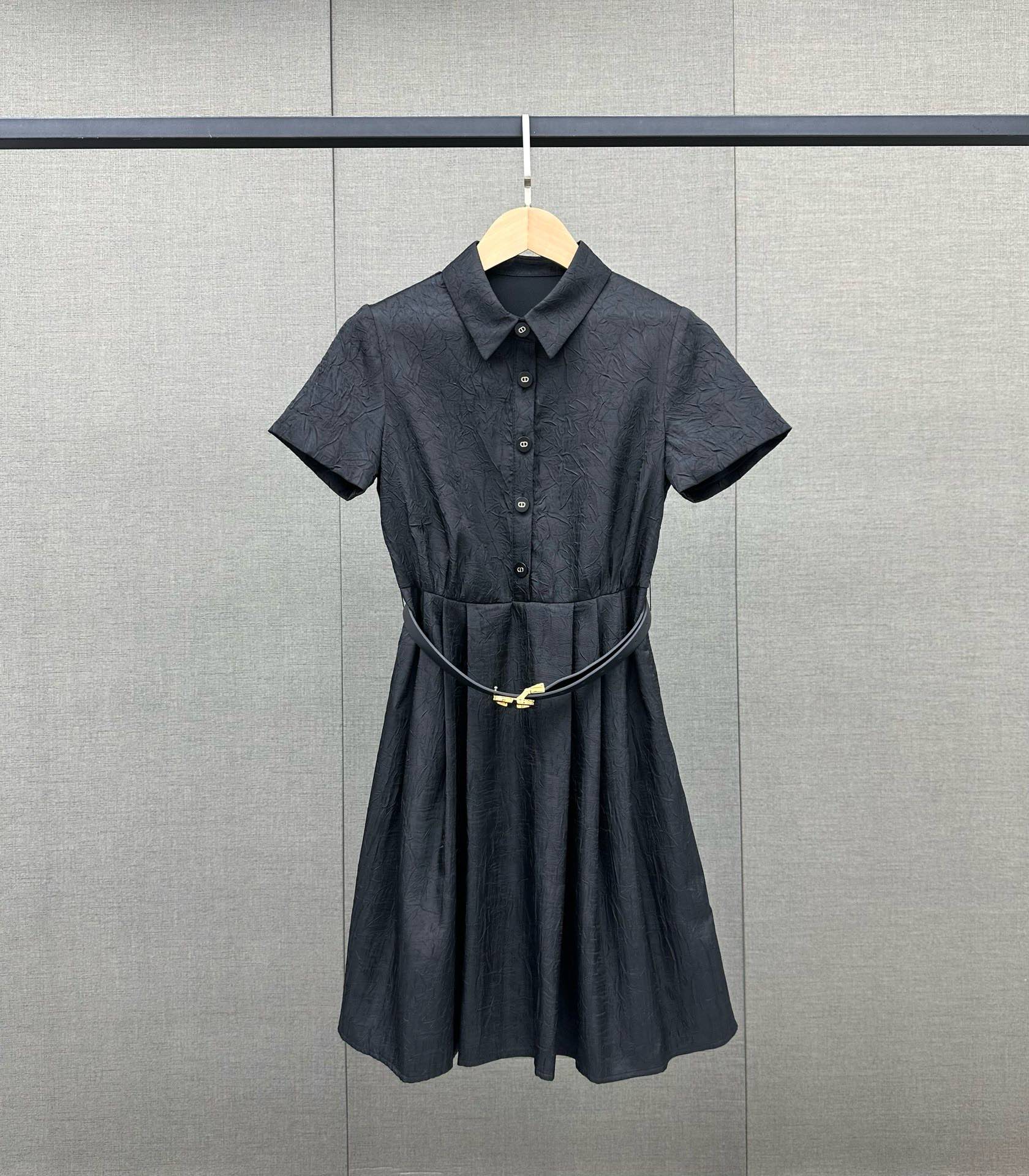 Dior - 2403-24 Новое платье из плотного жаккарда для ранней весны - Черное