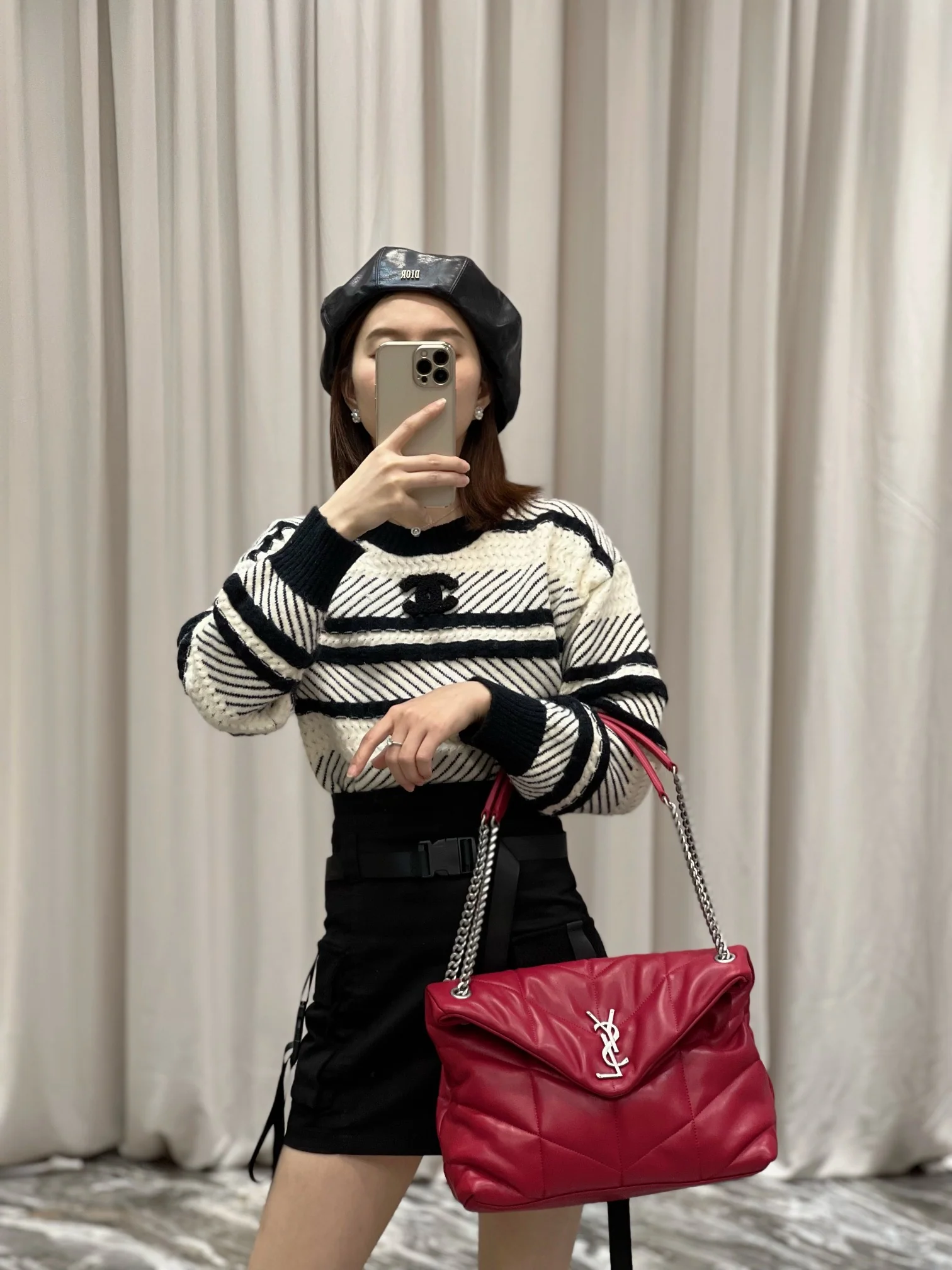 Сумка через плечо/кроссбоди YSL Laurent - красная