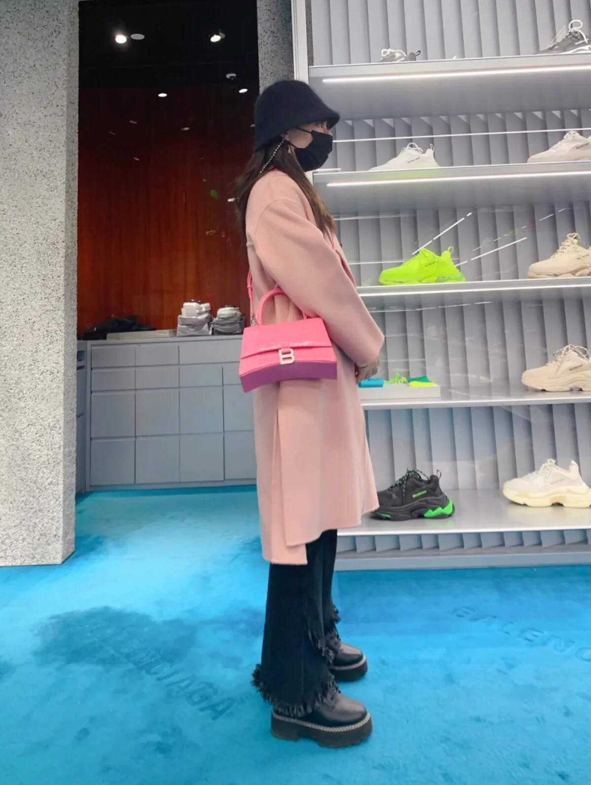 Balenciaga - Сумка ?Песочные часы? - Розовая крокодиловая кожа