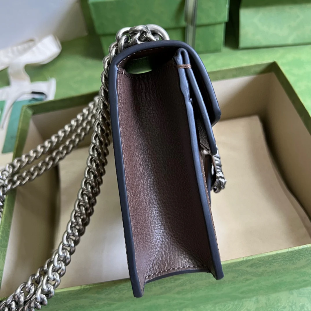 Сумка Gucci Dionysus через плечо - 20x15 см - 5x5 см - Коричневая канва