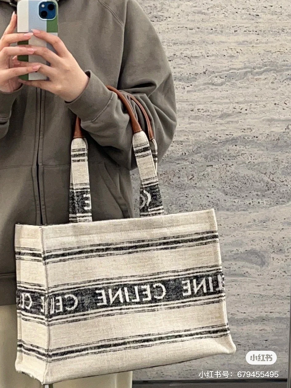 Celine - Новая ткань Cabasshais - Ткань в полоску с принтом - Большой размер