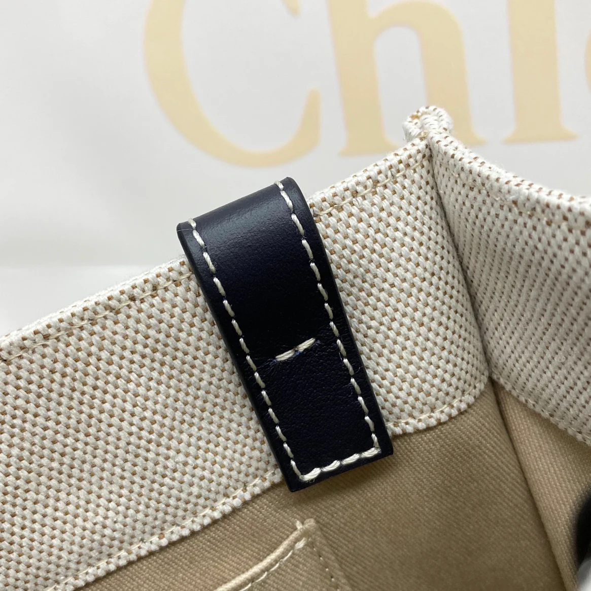 Сумка-тоут Chloe Woody - Маленькая - Черно-синяя