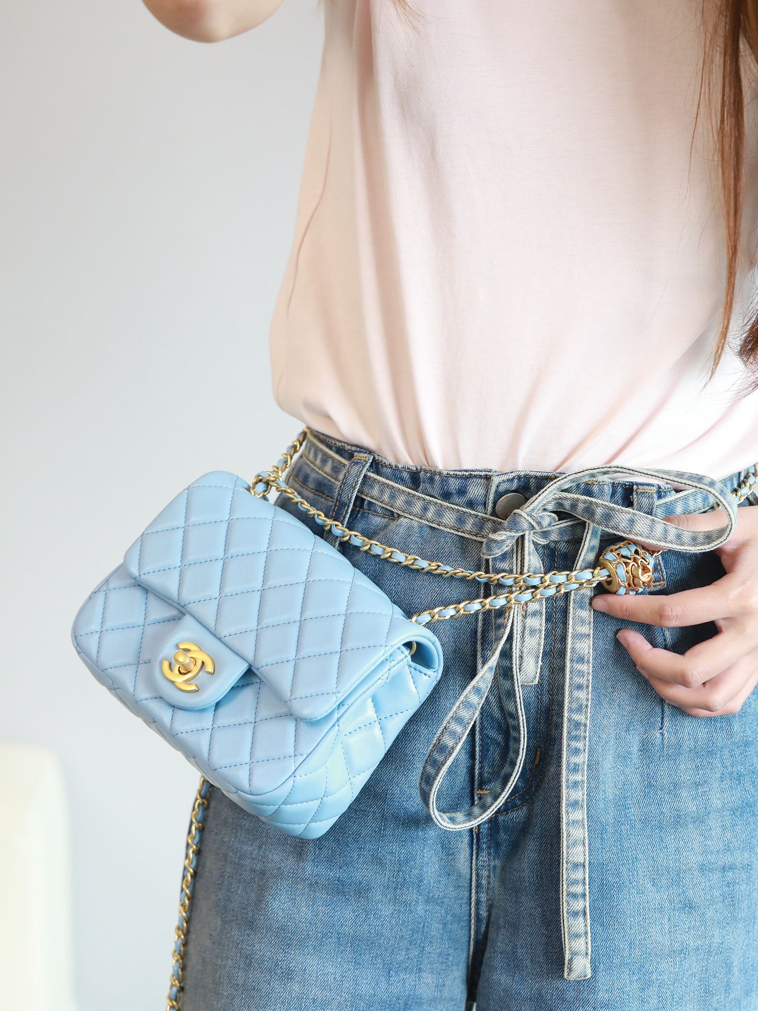 Chanel 2022 Walnut Gold Ball Square Fat Bread - 1