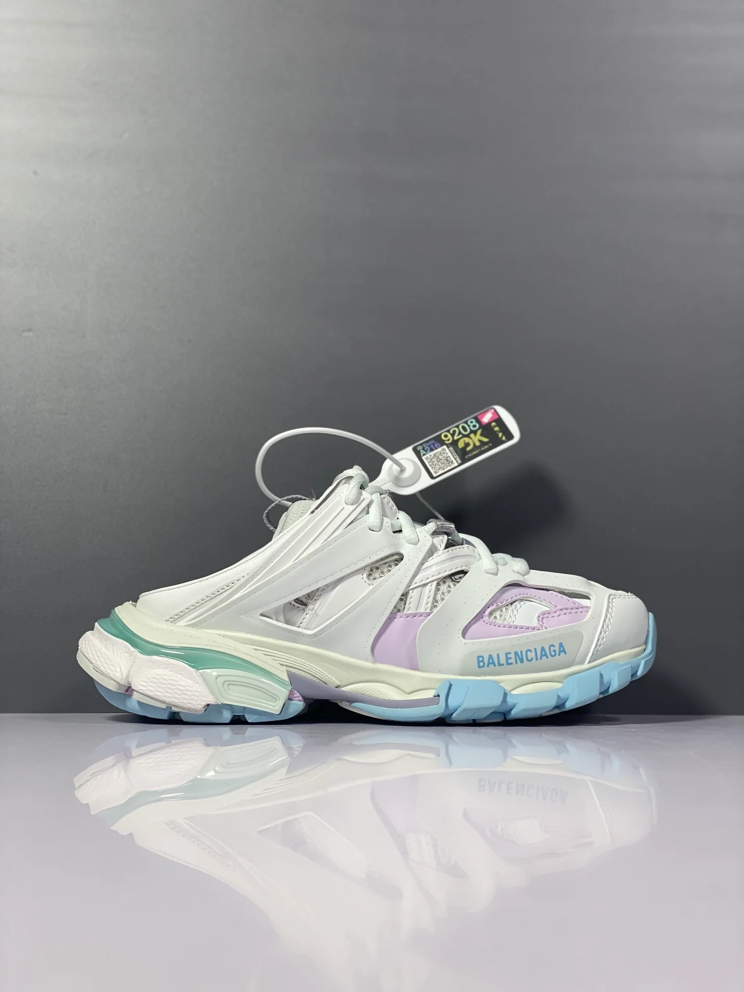 Balenciaga - Парные тапочки - 3-0 - Полутапочки - Кроссовки - Tess - S-Gomma - Maille - Бело-оранжевые - 2