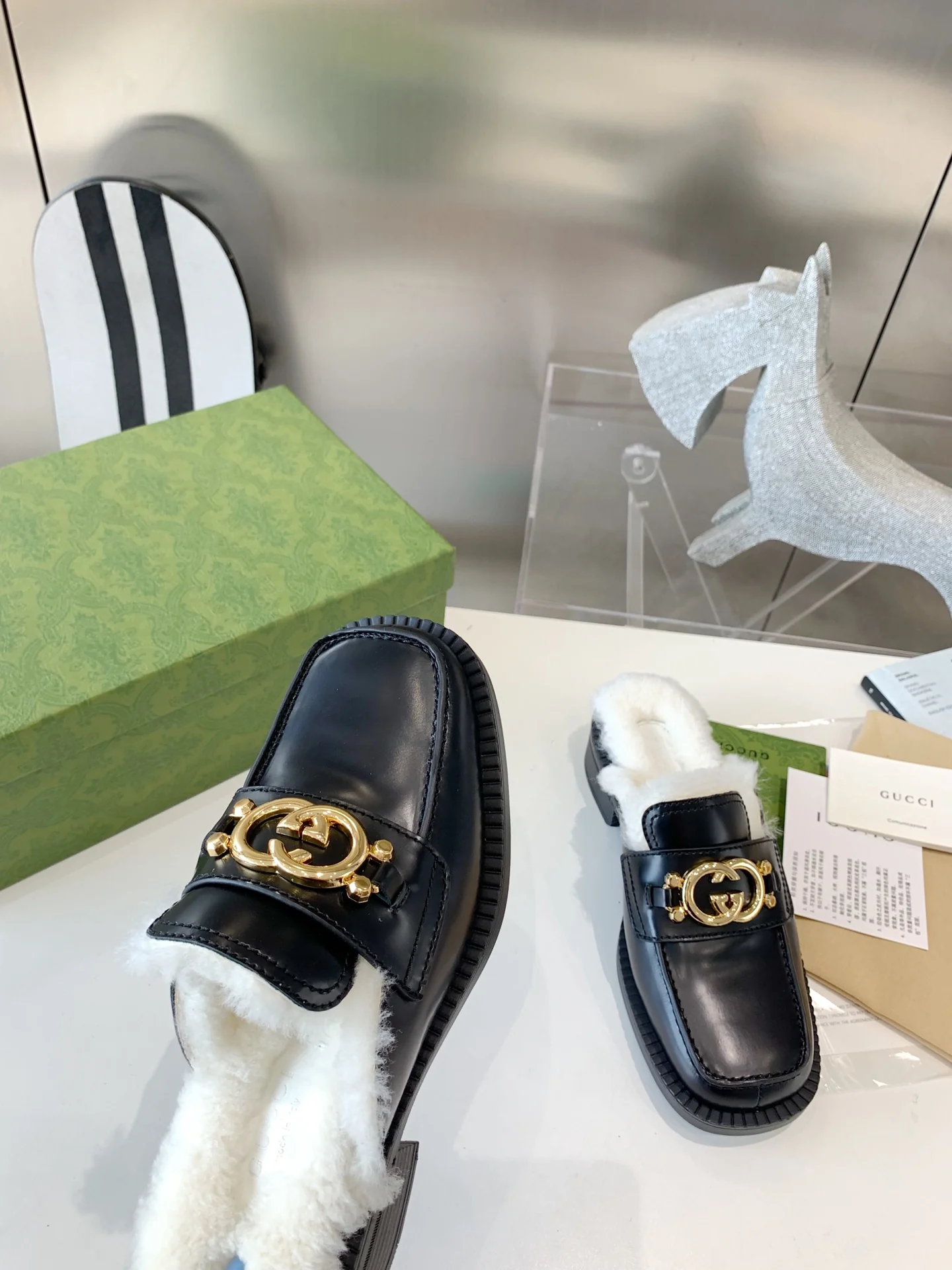 Gucci - Меховые тапочки