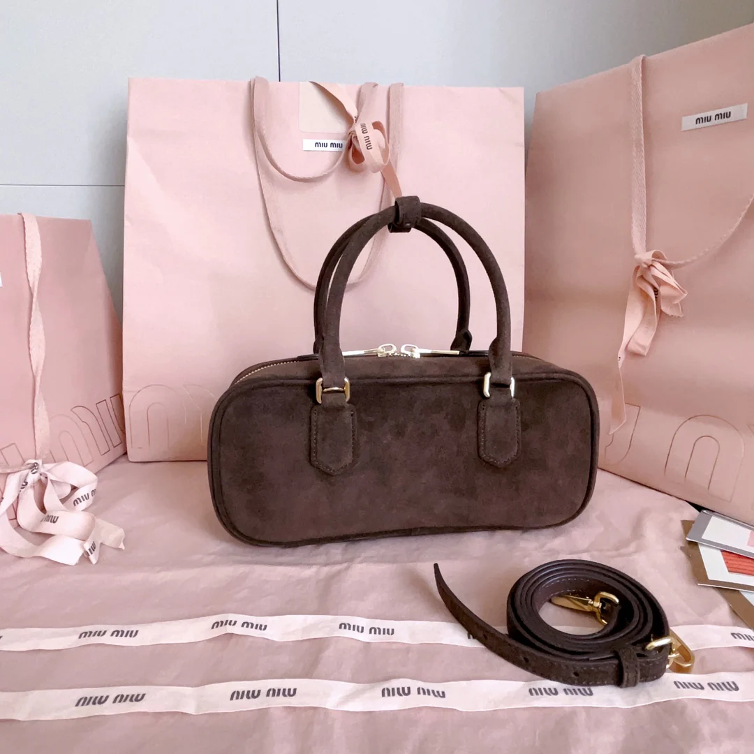 Miu Miu-5bb148-Замшевая сумка для боулинга-Средний-d8-nk4