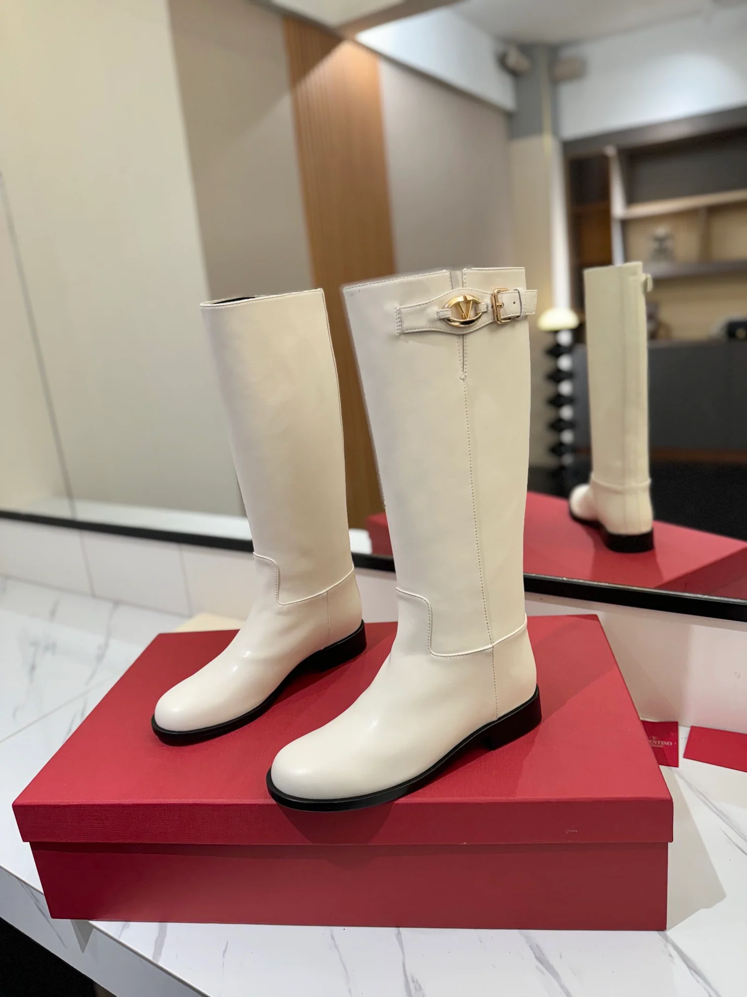 Ботинки для верховой езды Valentino 2024 - белые