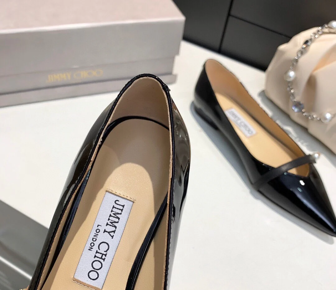 Балетки Jimmy Pearl с пряжкой и острым носком - 1