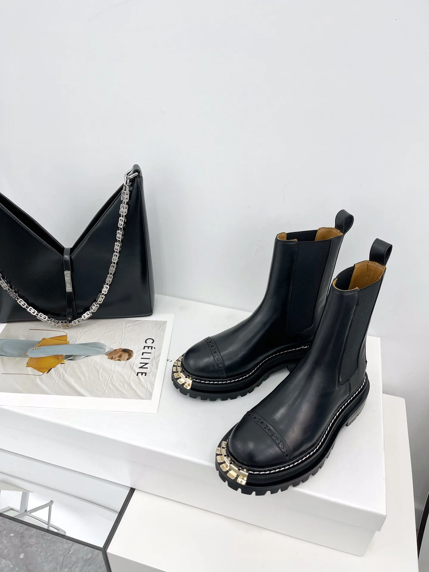 Обувь BV - BV - Металлическая колодка с отделкой стразами - Ботильоны