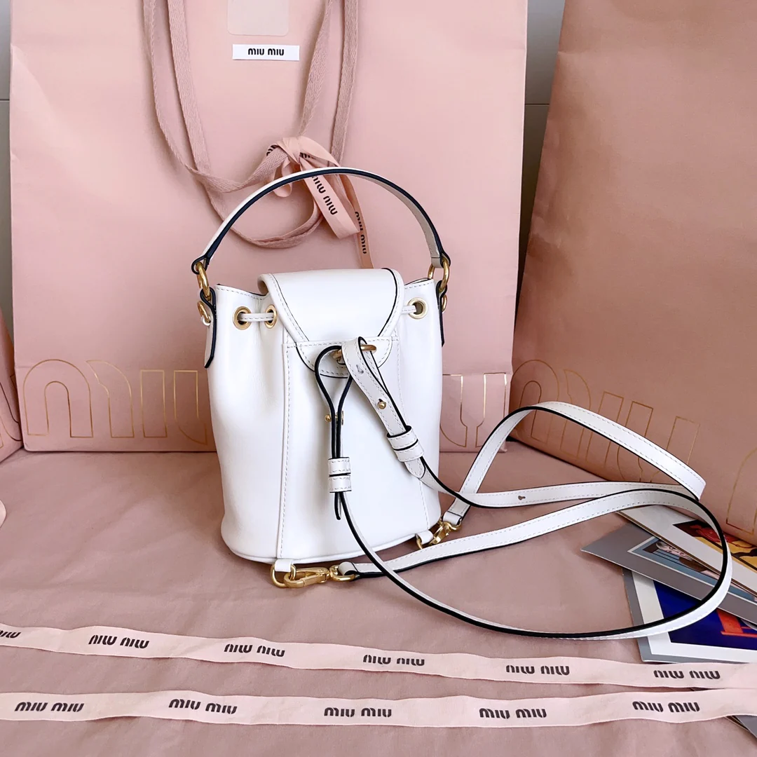 Рюкзак Miu Miu-5bz045 в стиле ?преппи?, мини, белый.