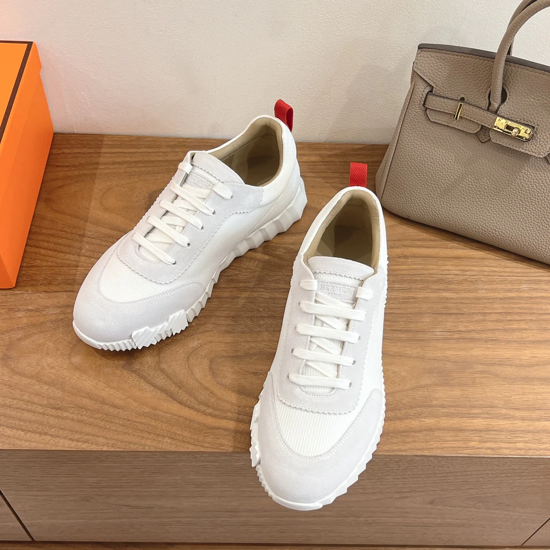 Повседневные туфли Hermes 2024 - белые - 1