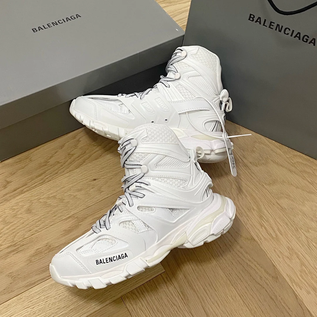 Кроссовки Balenciaga Track 2 High-Top Retro Chunk Shoes - белые