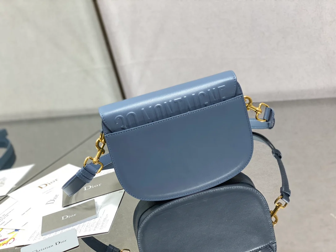 Dior Bobby Medium 22cm Vintage Blue Leather