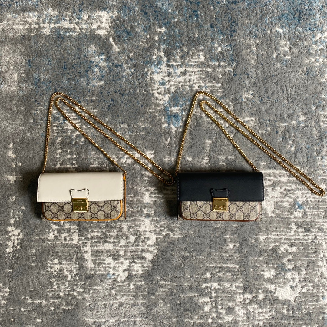 Сумка Gucci с замком и цепочкой - длинный кошелек