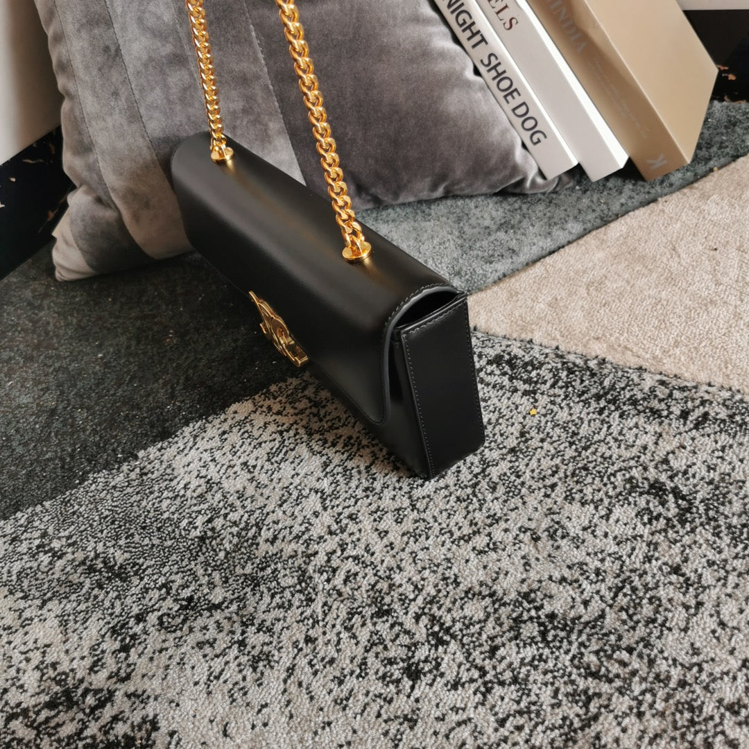 Celine - Сумка-подмышка с удлиненной цепочкой - Черная