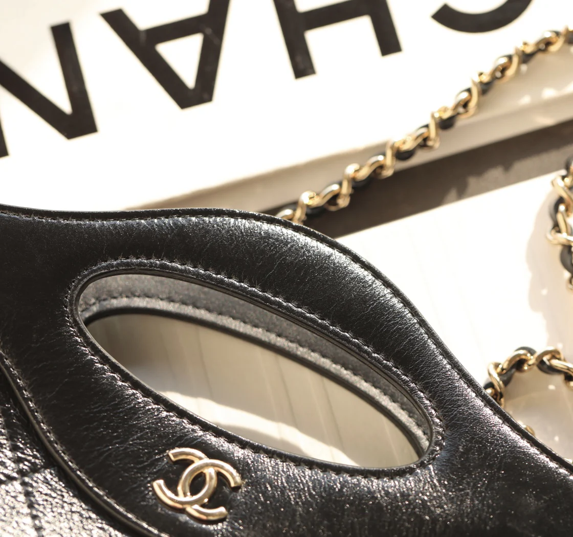 Сумка Chanel Nano 31 - Миниатюрная горизонтальная версия - Черная