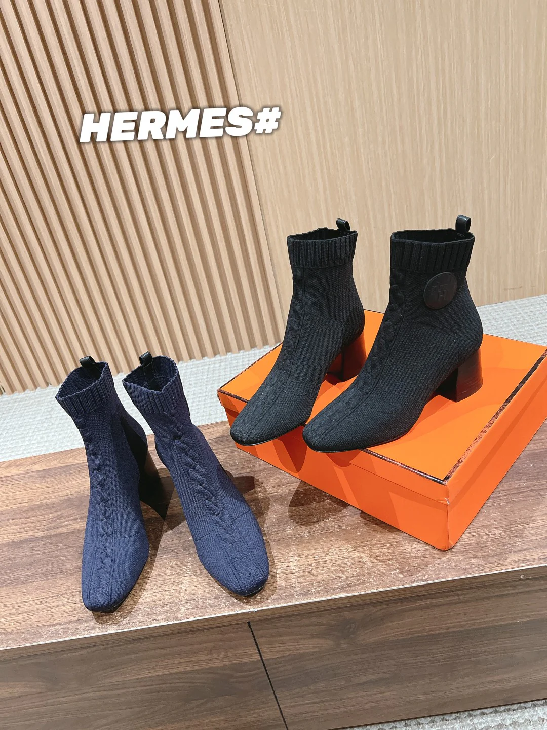 Вязаные ботильоны Hermes 2024 — изображение из коллекции