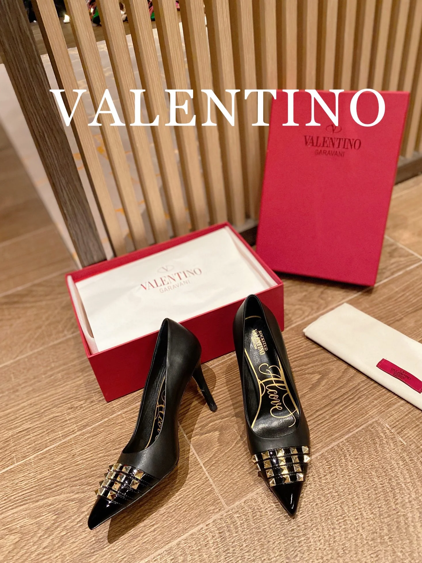 Valentino - Черные туфли на высоком каблуке