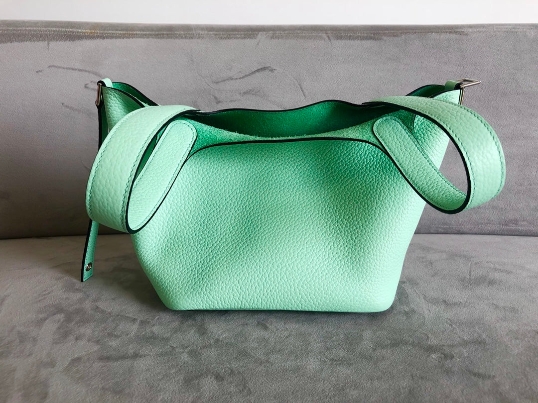 пряжка Hermes-пикотин-18-TC-мороженое зелено-серебряная