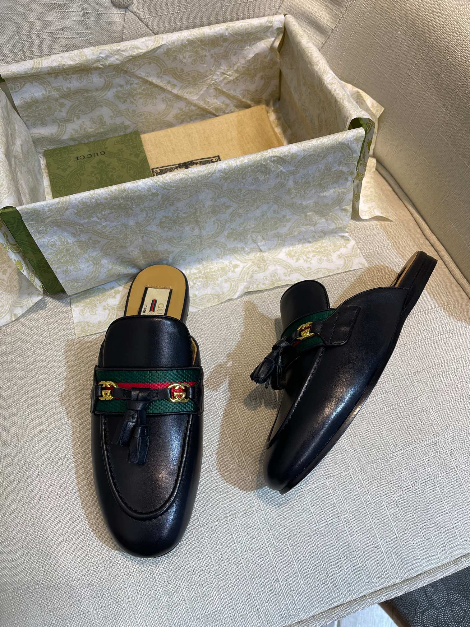 Gucci — Подвеска с кисточкой — Тапочки — Мюли — 1